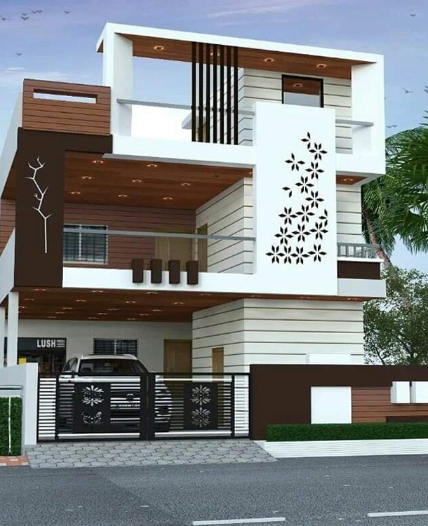 Modern individual house construction in Redhills by Affordable Residential Builders