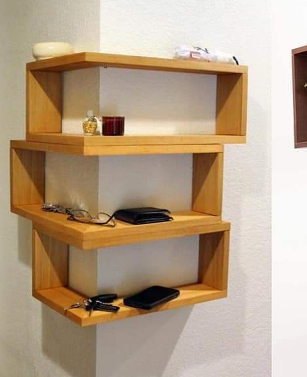 Contemporary wooden wall panel with storage-KPR Builders Redhills