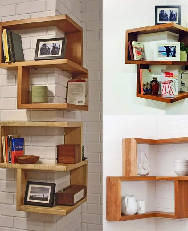 Minimal wooden display rack for home interiors by KPR Builders Karanodai