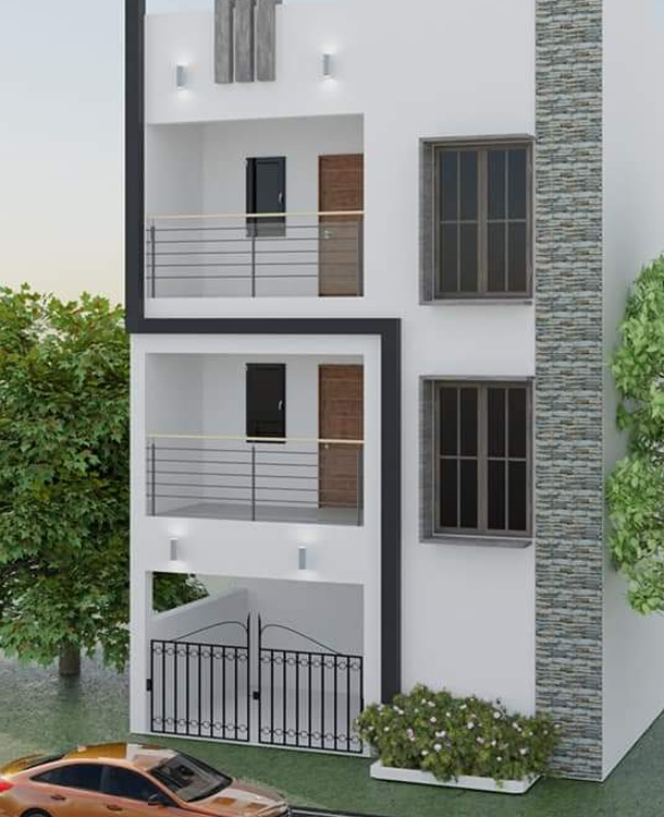 2D elevation house plan by Top residential builders in Karanodai