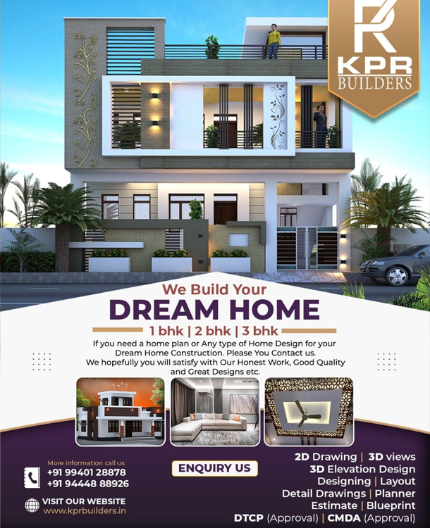 Promotional construction poster by KPR Builders in Redhills