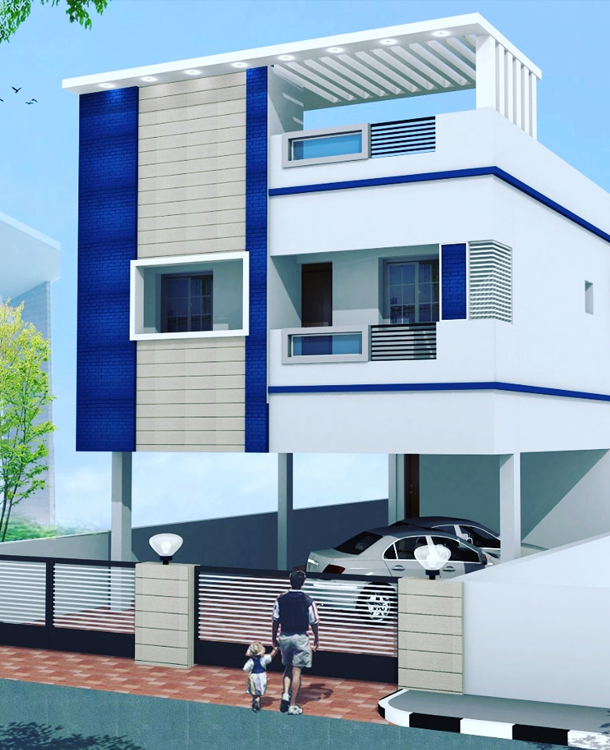 3D elevation view by Affordable Residential Builders in Redhills